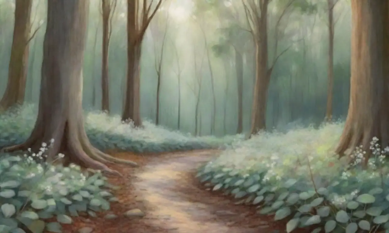 Un bosque de eucaliptos sereno