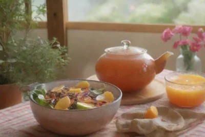 Un rincón acogedor con té