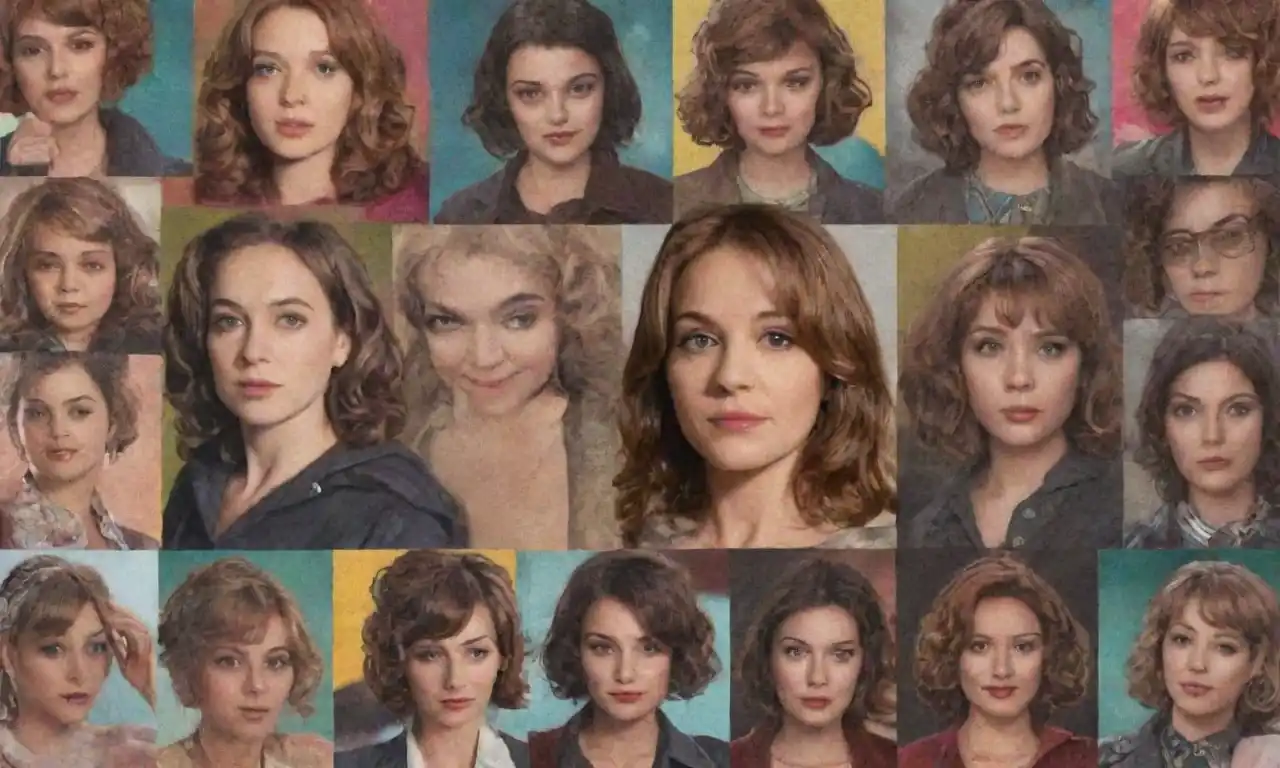 Un collage de Valeriana ilustraciones de los medios populares