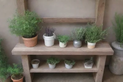 Una habitación soleada y acogedora llena de hierbas