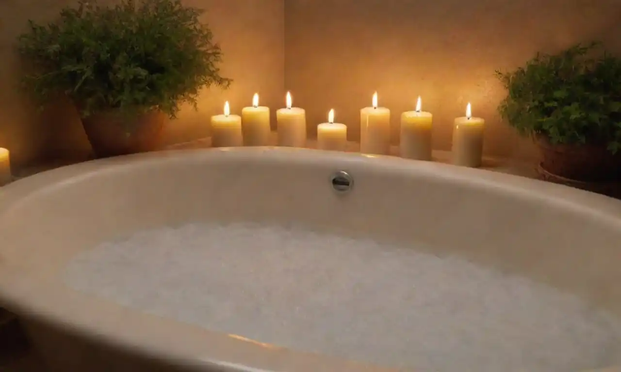 Bañera llena de burbujas