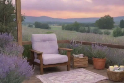 Un paisaje sereno de campos de lavanda