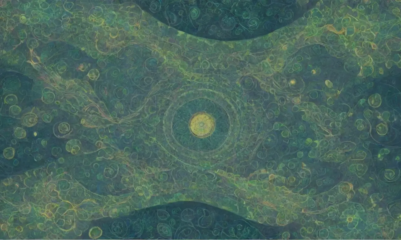 Un fondo vibrante de patrones en azul y verde