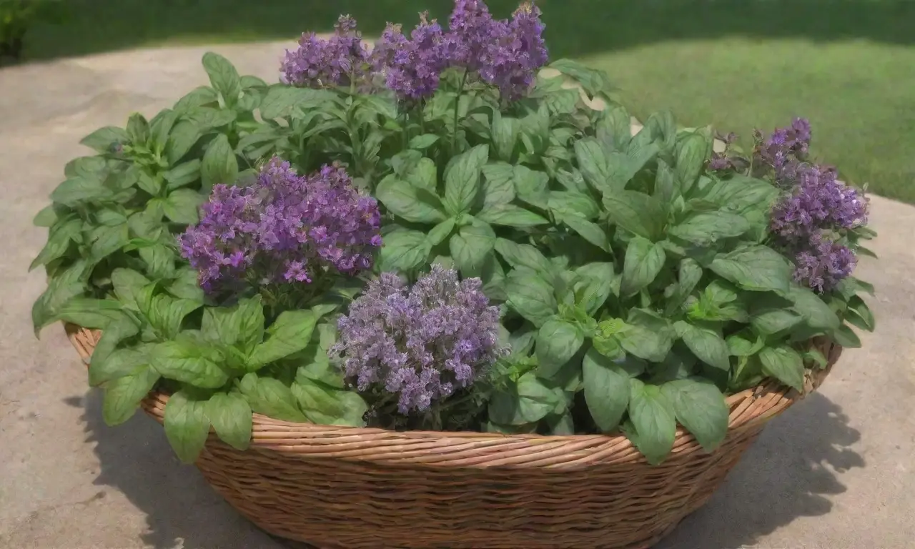 Un jardín vibrante de hierbas frescas y aromas