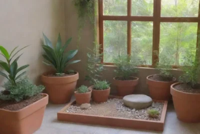 Un rincón sereno con plantas