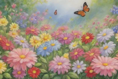 Un jardín sereno y vibrante