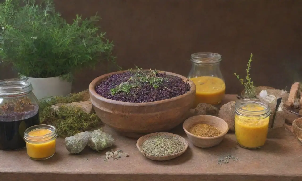 Un acogedor ambiente de cocina lleno de hierbas frescas y colores vibrantes