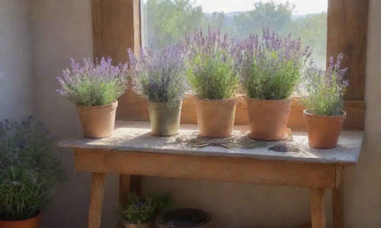 Un acogedor rincón de cocina lleno de flores, hierbas y aromas que evoca tranquilidad