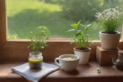 Un rincón acogedor con plantas de ajenjo