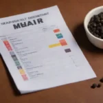 Una cucharada de pimienta negra junto a un gráfico de admisión diario.