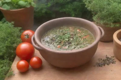 Un acogedor ambiente de cocina con hierbas frescas