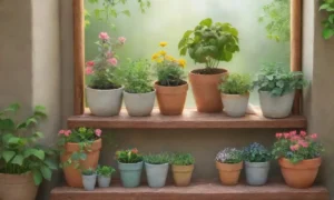 Un jardín sereno y acogedor lleno de vida y aromas relajantes