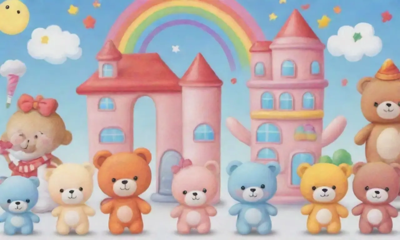 Colores pastel brillantes y personajes divertidos crean un ambiente alegre y educativo