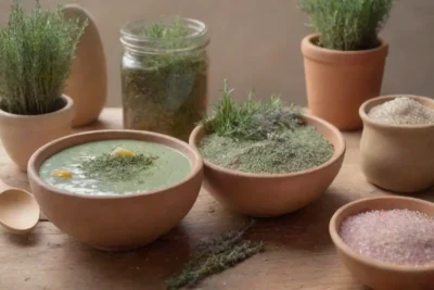 Un ambiente natural y armonioso lleno de hierbas frescas