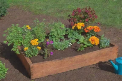 Un jardín vibrante y sereno lleno de vida y colores