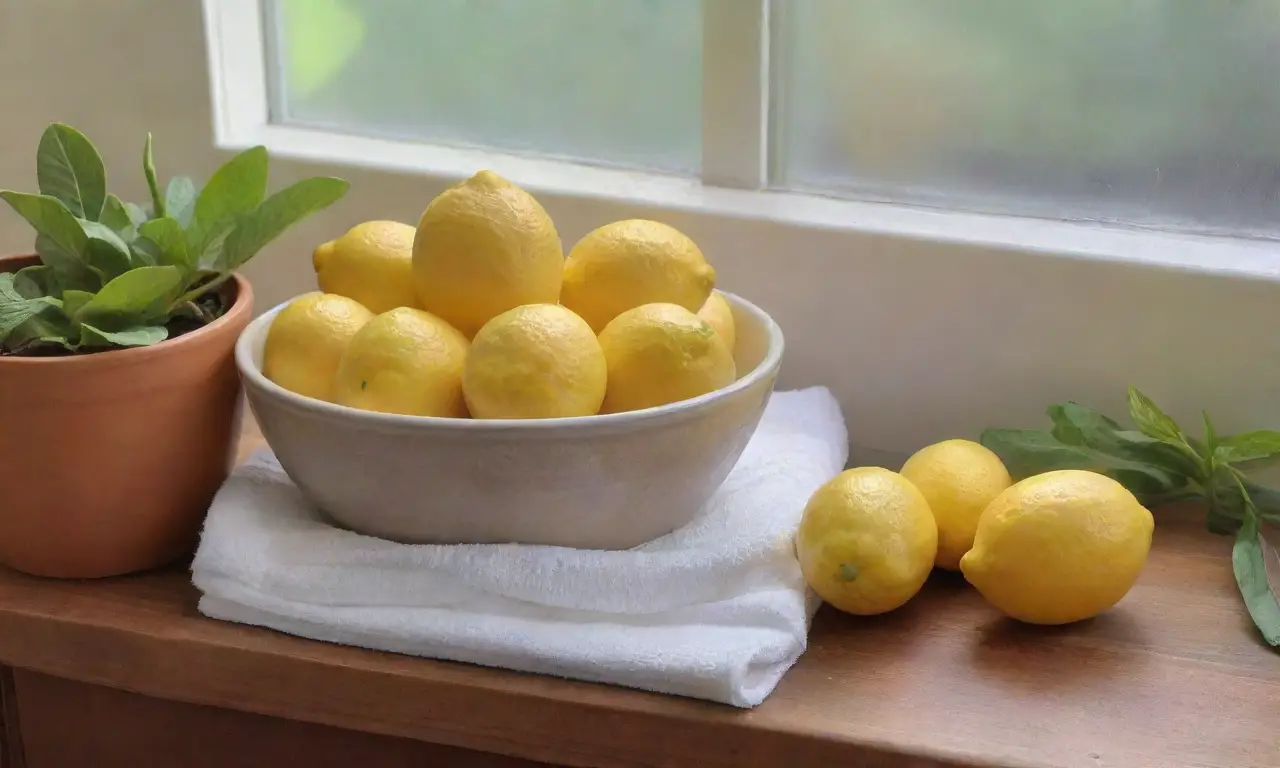 Una cocina vibrante con jengibre fresco, limones, vapor, aromas acogedores y un ambiente cálido
