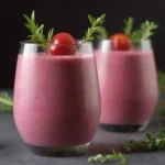 Un batido vibrante en un vaso