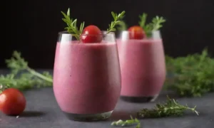 Un batido vibrante en un vaso
