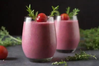 Un batido vibrante en un vaso