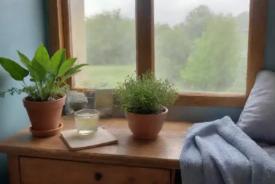 Un rincón acogedor y sereno lleno de plantas