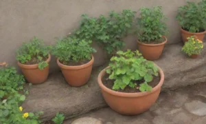 Un jardín vibrante con plantas saludables