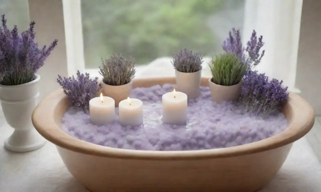 Un baño sereno con lavanda