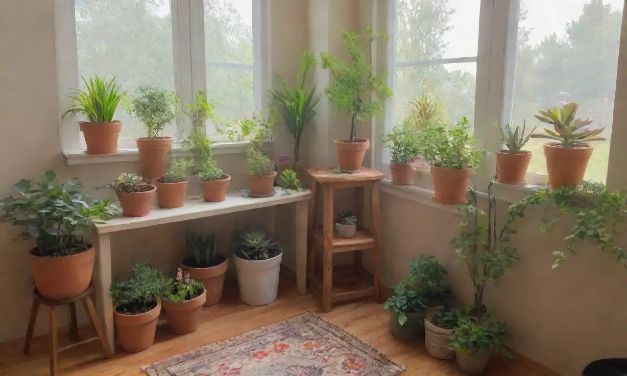 Un rincón acogedor lleno de plantas, luz natural y tranquilidad