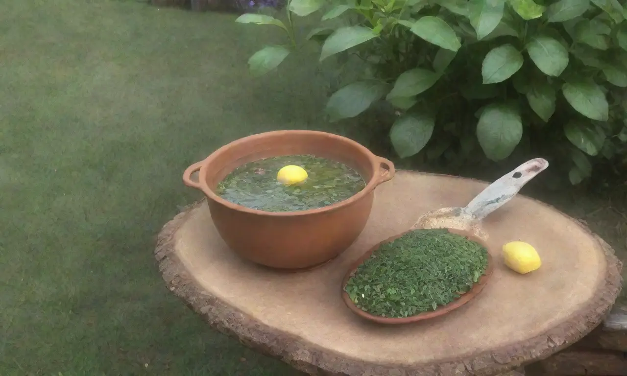 Un ambiente sereno de cocina rústica con té de boldo