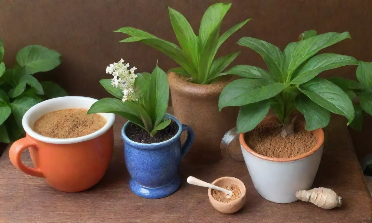 Un acogedor rincón de cocina con una planta de jengibre