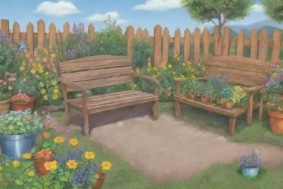 Un jardín vibrante con plantas