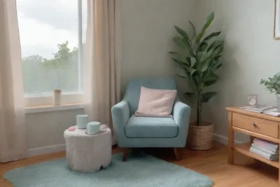 Un acogedor salón con colores suaves