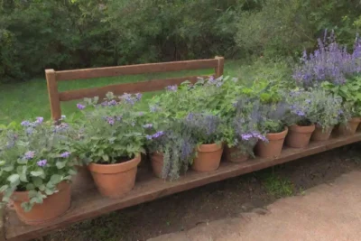 Un jardín vibrante y tranquilo lleno de flores