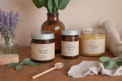 Un acogedor rincón aromático con aceites esenciales