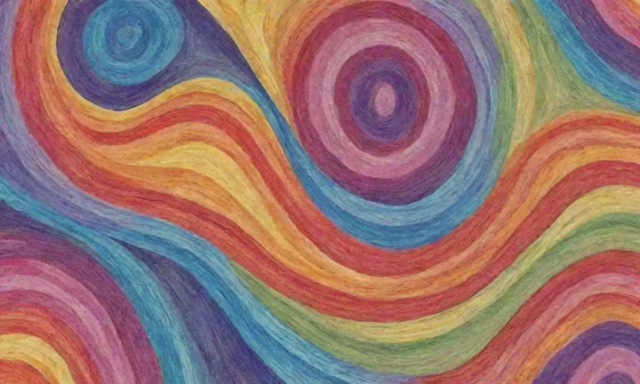 Colores vibrantes y patrones intrincados crean una composición visual cautivadora y armónica