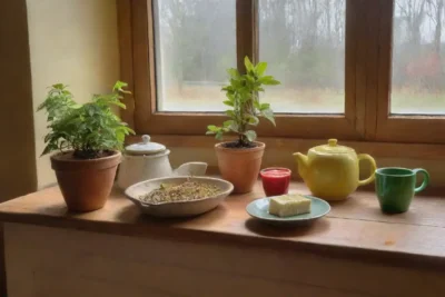 Una cocina vibrante y acogedora