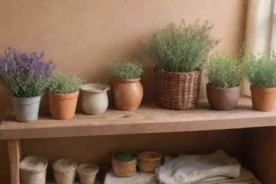 Un paisaje sereno lleno de hierbas secas
