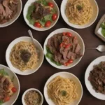 Un colorido plato con pimienta negra