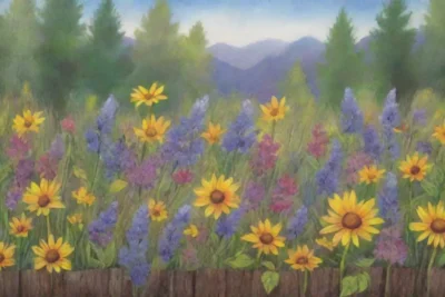 Un paisaje vibrante de flores silvestres