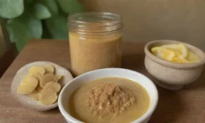 Un acogedor rincón de cocina celebra la versatilidad del jengibre con té