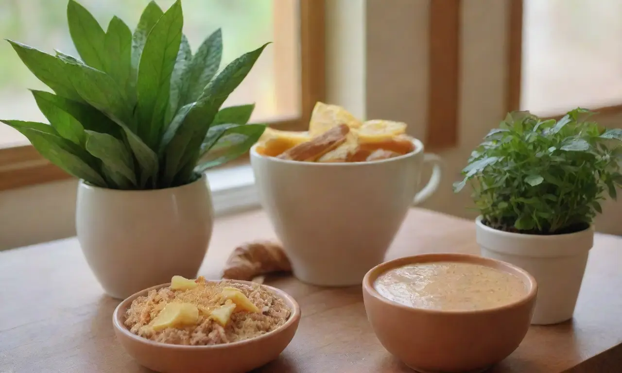 Un ambiente acogedor y sereno con té de jengibre