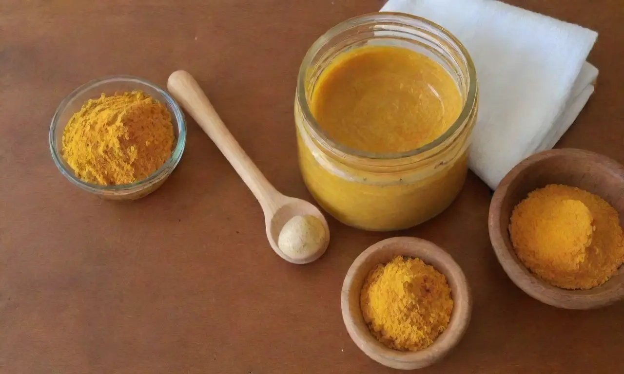 Ritual de belleza con cúrcuma, miel y limón en un ambiente acogedor