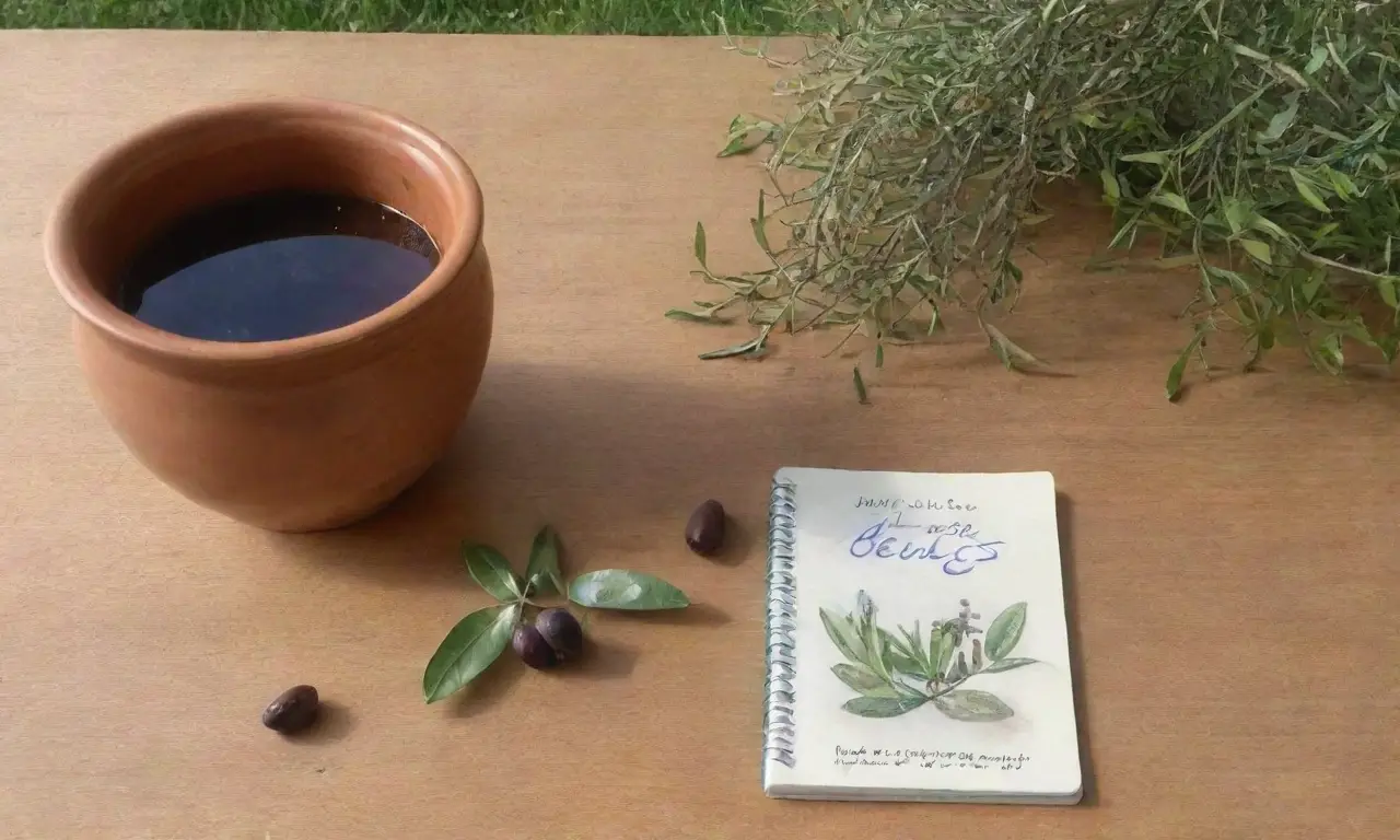 Un rincón acogedor con hojas de olivo