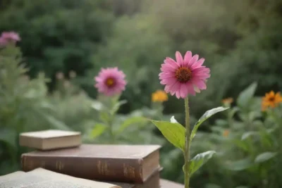Imagen de flores de equinácea en un jardín