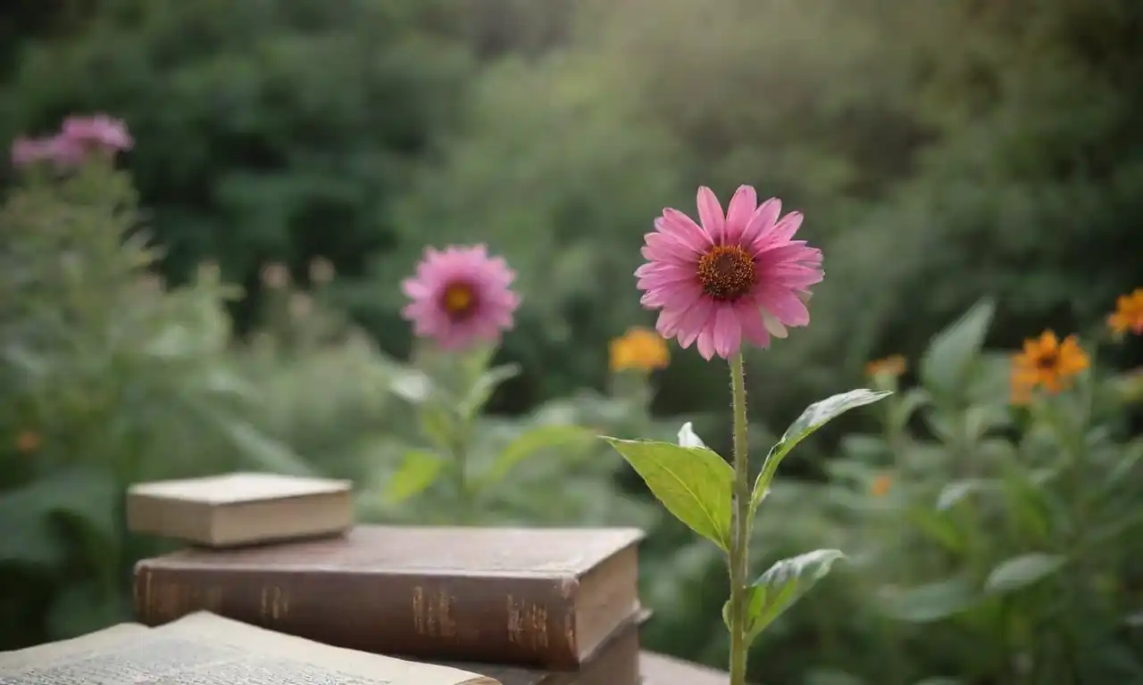 Imagen de flores de equinácea en un jardín