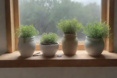 Una escena de baño serena con luz natural