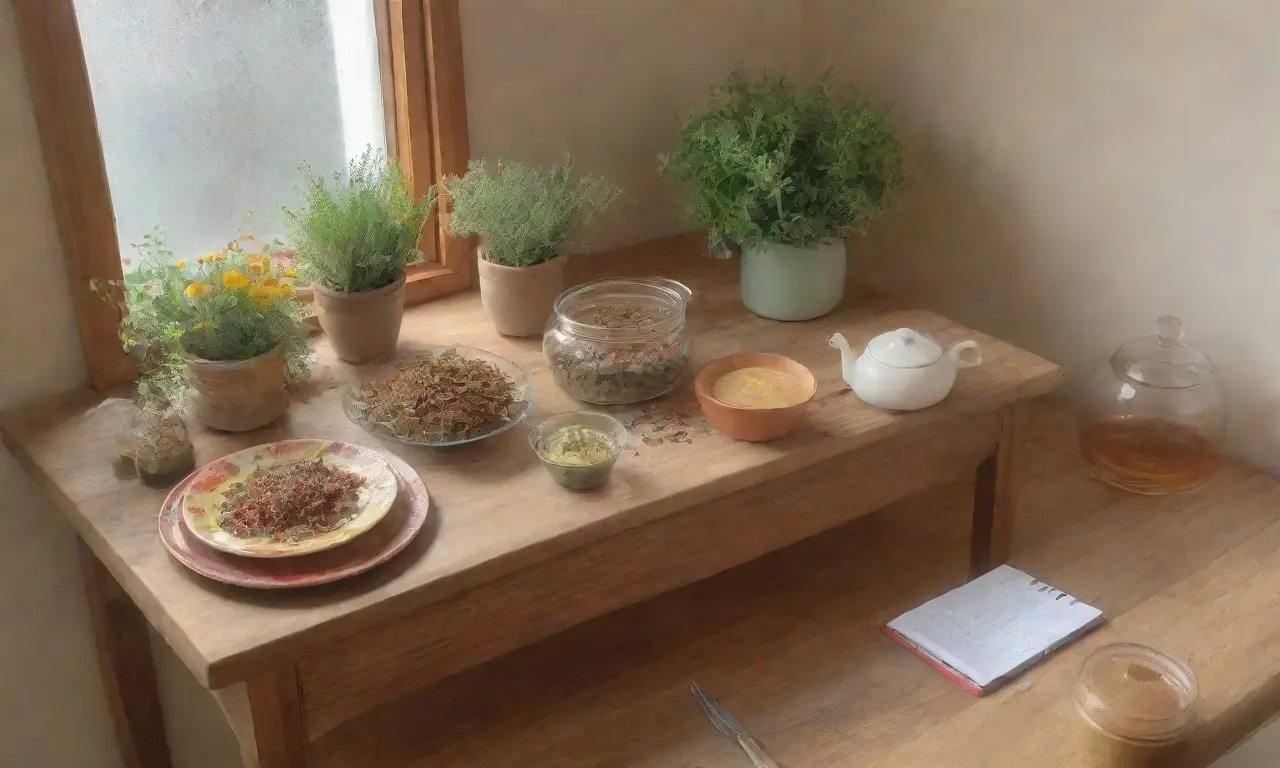 Una cocina vibrante y acogedora, llena de aromas y colores, invita a explorar