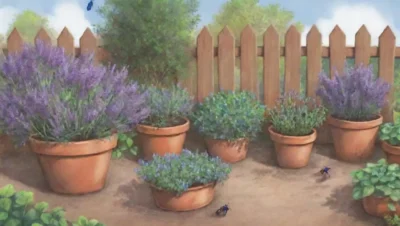 Un jardín vibrante y tranquilo lleno de flores