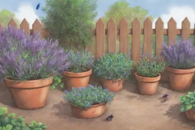 Un jardín vibrante y tranquilo lleno de flores