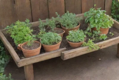 Un jardín vibrante y sereno lleno de plantas