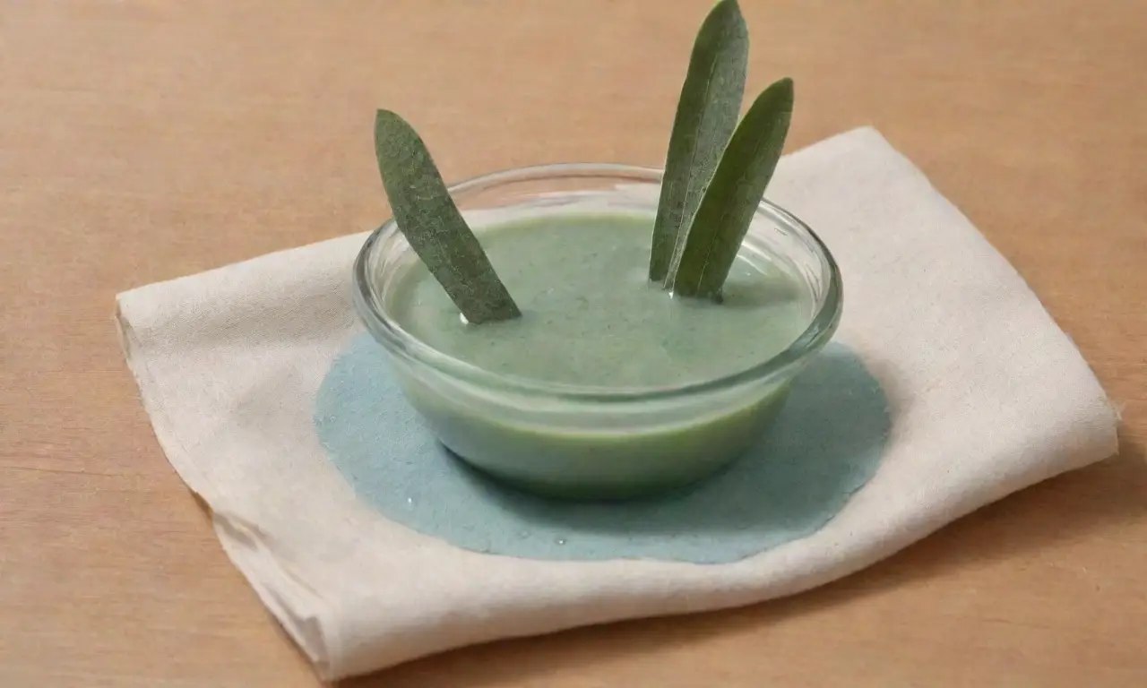 Un ambiente sereno con hojas de salvia